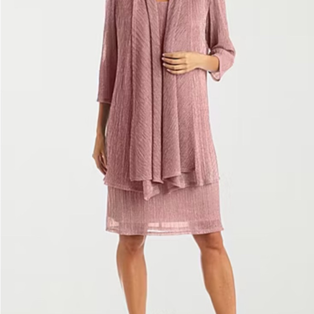 NWT! R & M Richards 2 piece mauve mother of the bride/groom dress. Size 16.